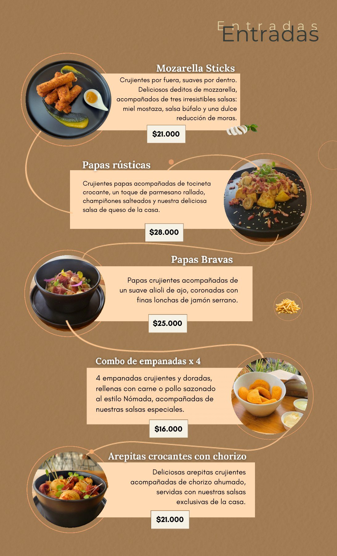 Carta de Entradas y platos fuertes, página 3