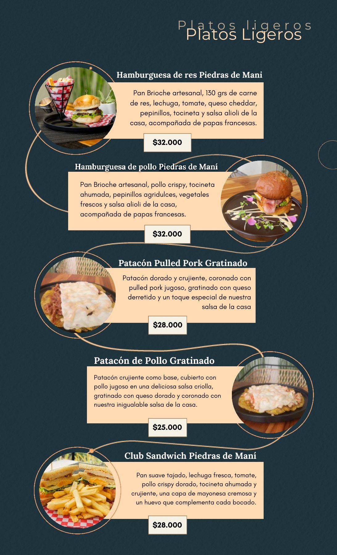 Carta de Entradas y platos fuertes, página 5
